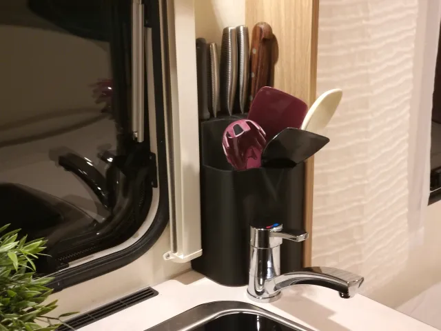 Holder for kitchen utensils and knives