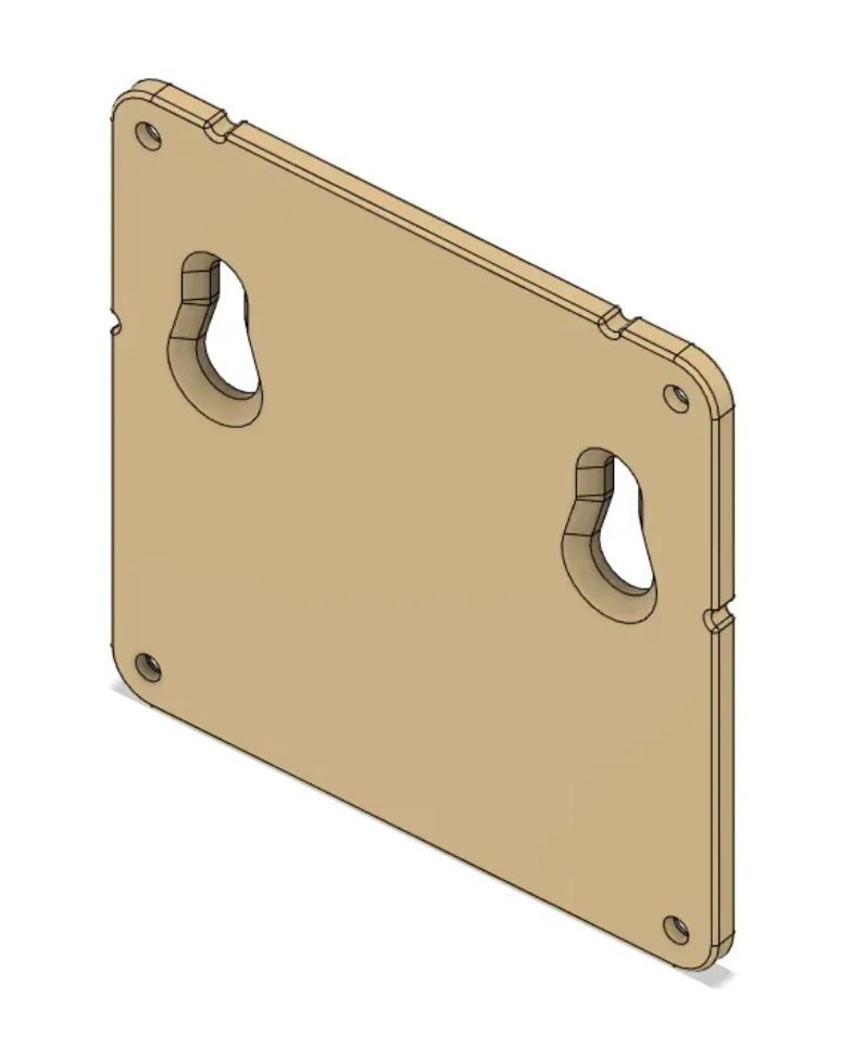 Vesa flush wall mount plate 100x100mm by Hugo | Download free STL model ...