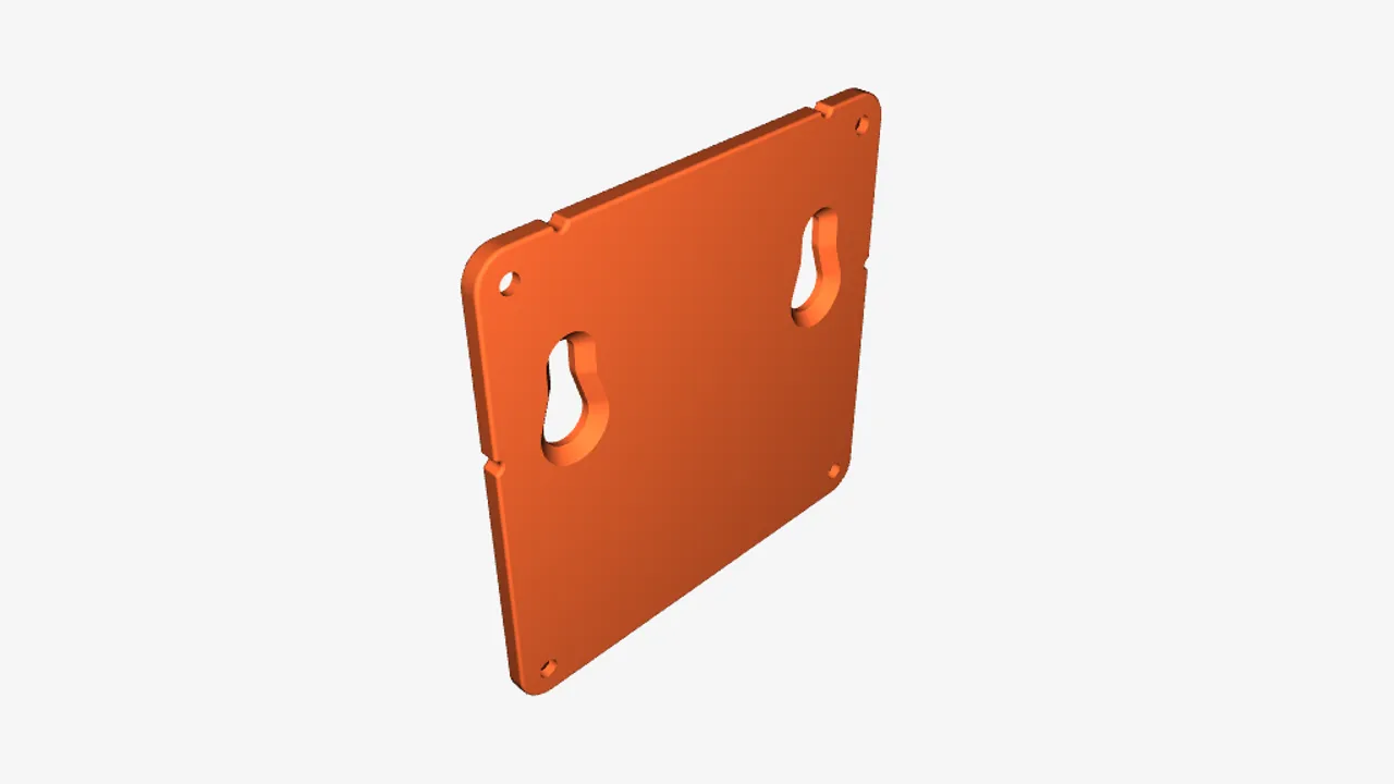 Vesa flush wall mount plate 100x100mm by Hugo | Download free STL model ...