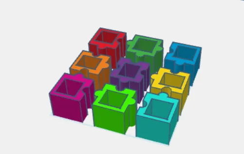 Puzzle Organizer Boxes by kenny93, Download free STL model