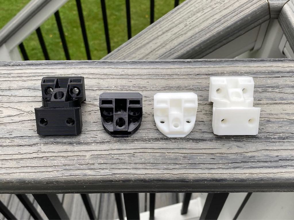 Trex Deck Rail Support Bracket and Universal Rail Gasket Transcend