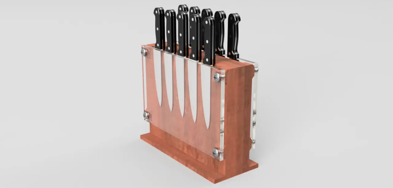 Clear Knife Block by Ty10y, Download free STL model