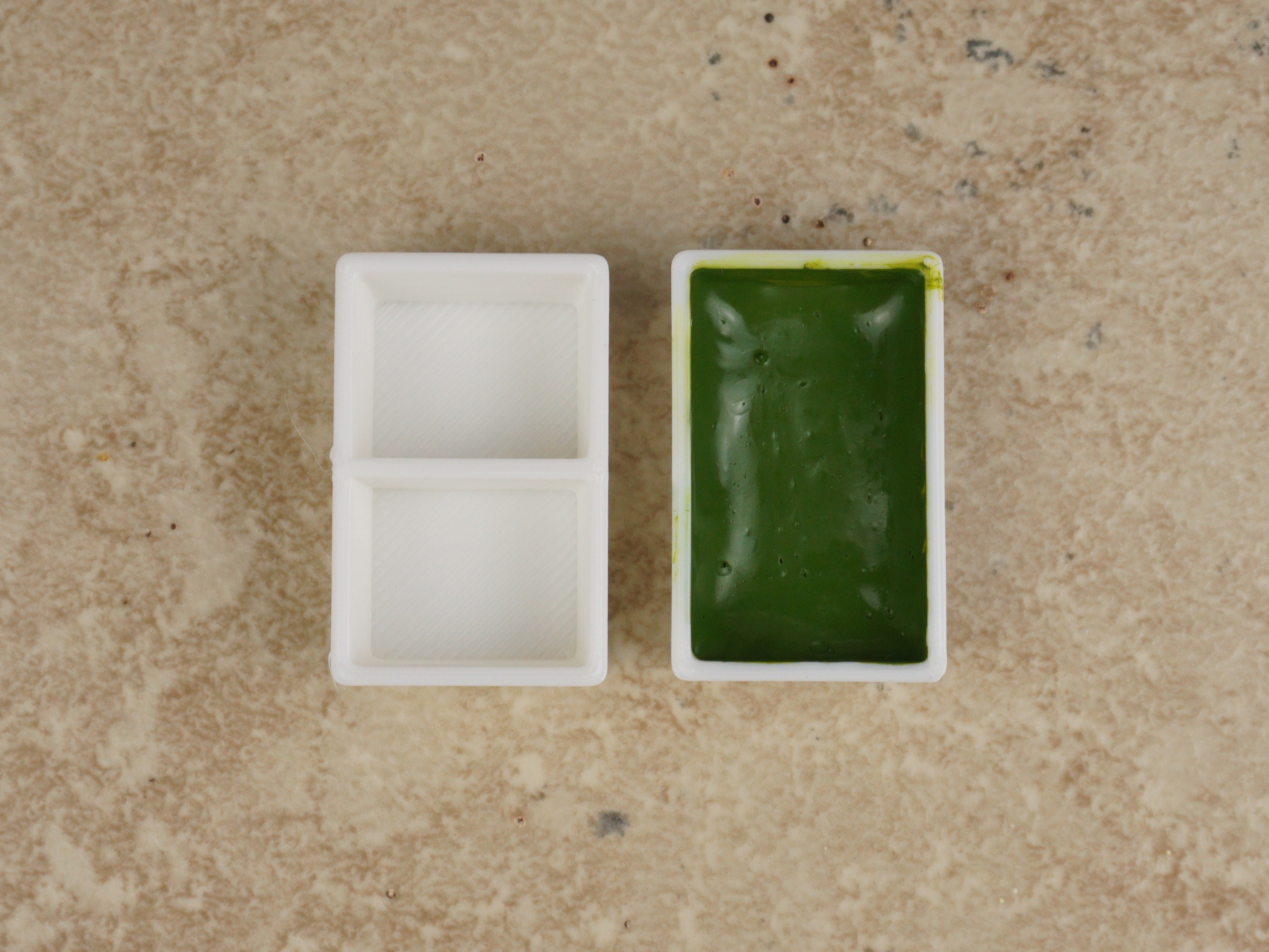 Watercolor Dual Half Pan by Ferment3d Download free STL model