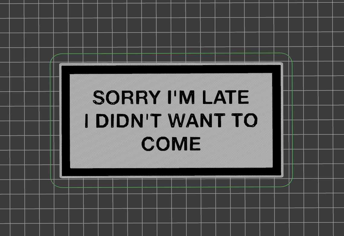 Sorry I'm late - wall sign