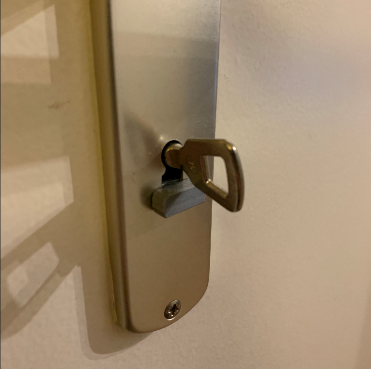 Key stopper - prevents the key from falling out