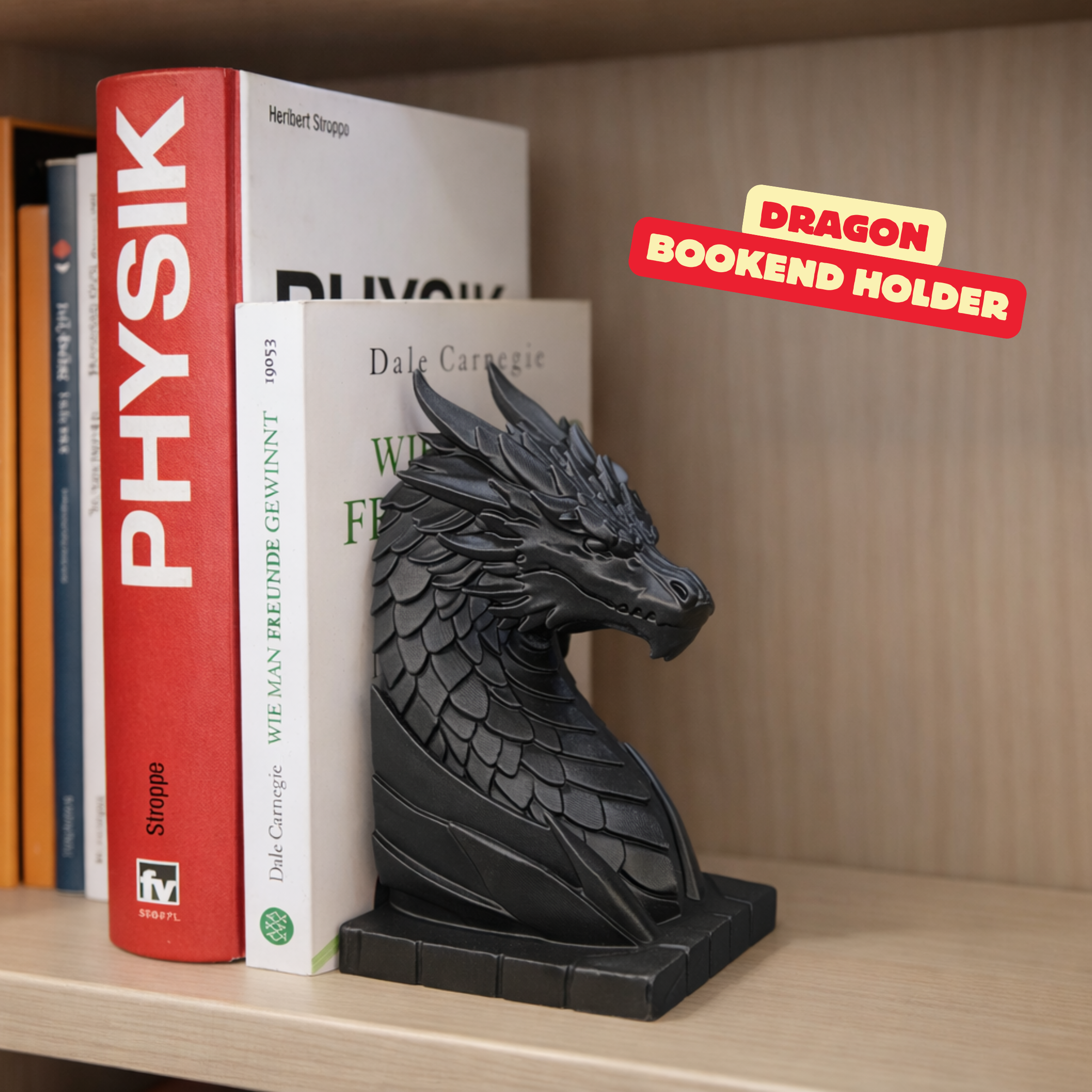 DRAGON BOOKEND HOLDER - TWO STYLES / MODERN HOMEDECOR / GOTHIC / JAPAN DRAGON / DRAGON BOOK HOLDER