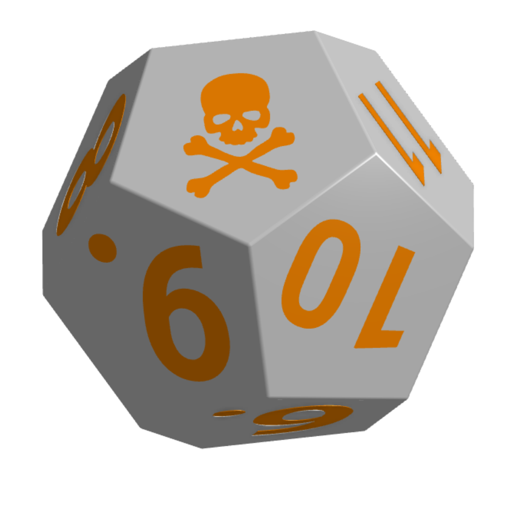 Skull-Loaded D12– Hollow Biased Cursed Dice