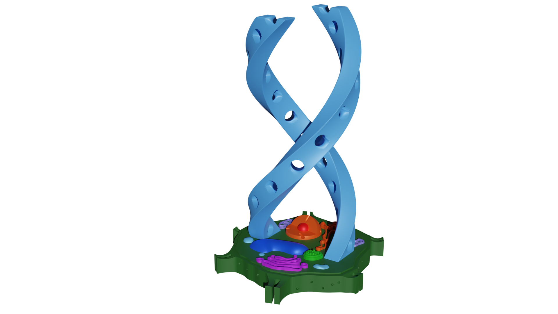 DNA pen holder with plant cell