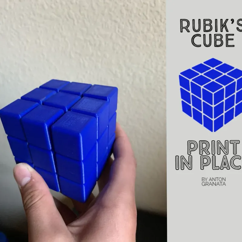 The World's First Working Print in Place Rubik's Cube by Anton Granata | Download free STL model Printables.com