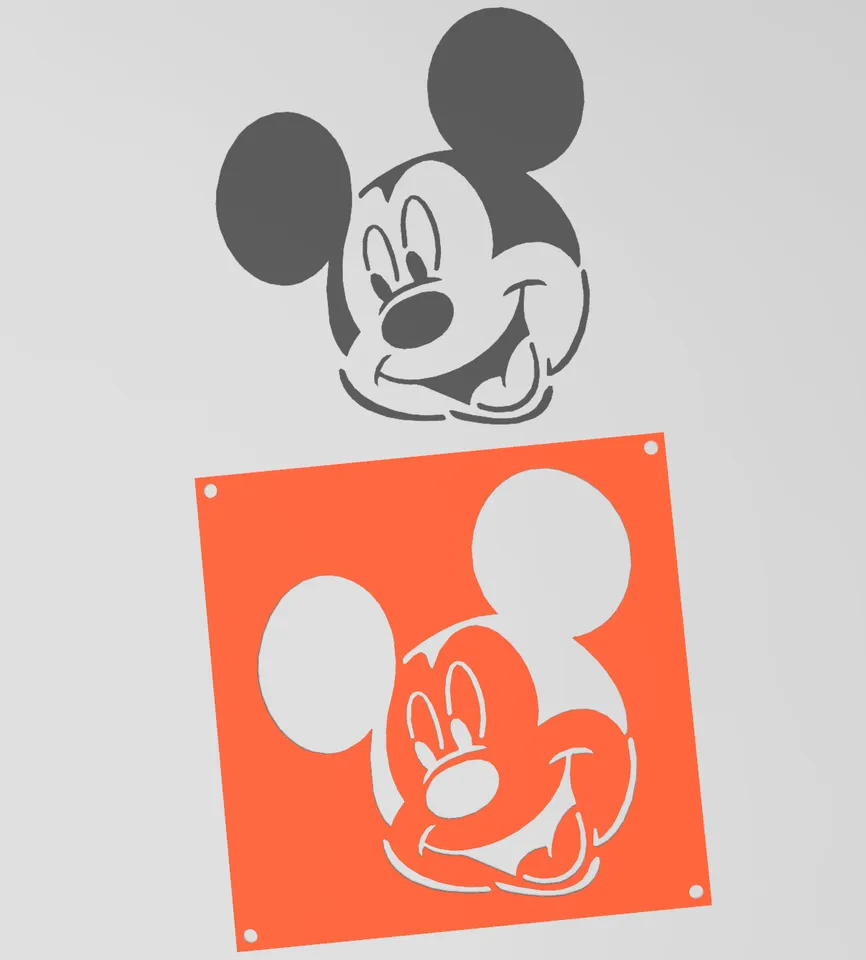 Disney characters stencil - Mickey Mouse by My 3D Prints | Download free STL model | Printables.com
