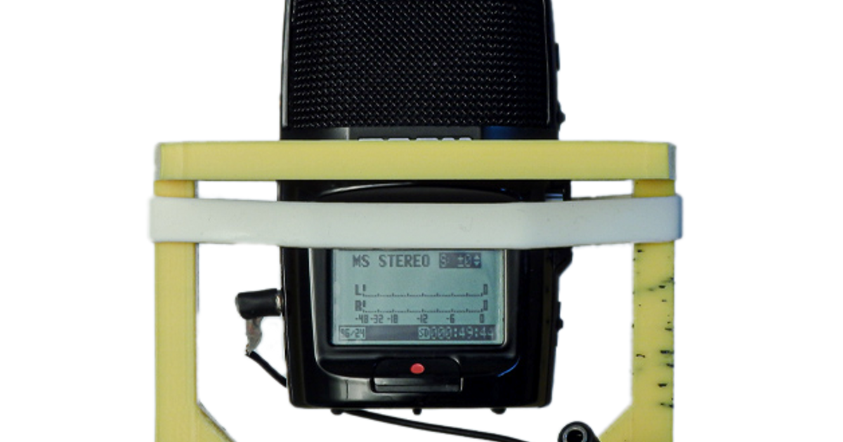 ZOOM H2N isolator (shockmount) for camera hotshoe or tripod by Elias