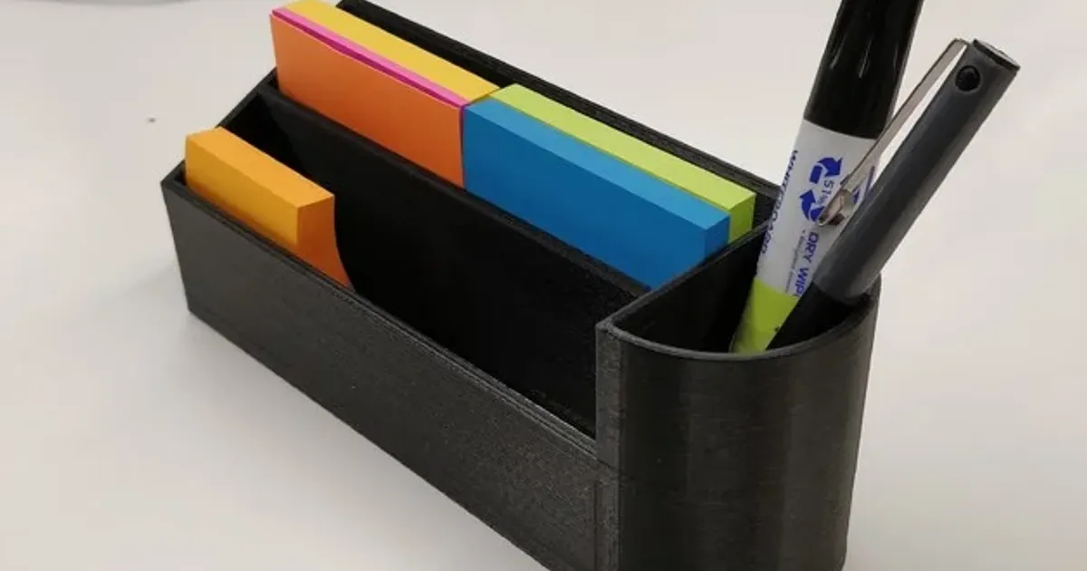 Post-it & pen holder - small by jsada.xyz | Download free STL model ...