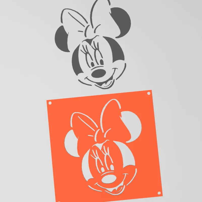minnie mouse and mickey mouse stencil