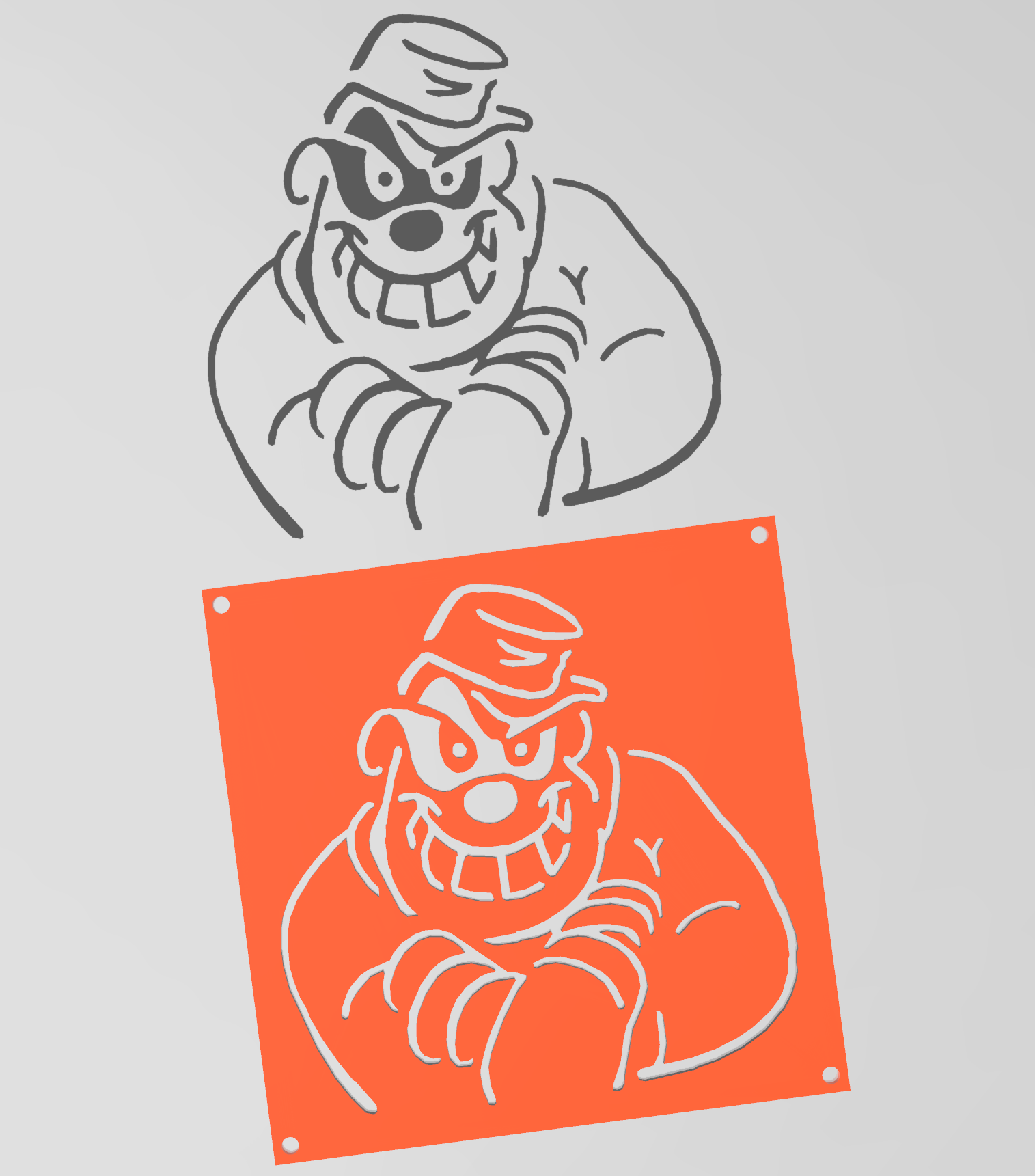 Disney characters stencil - Beagle Boy