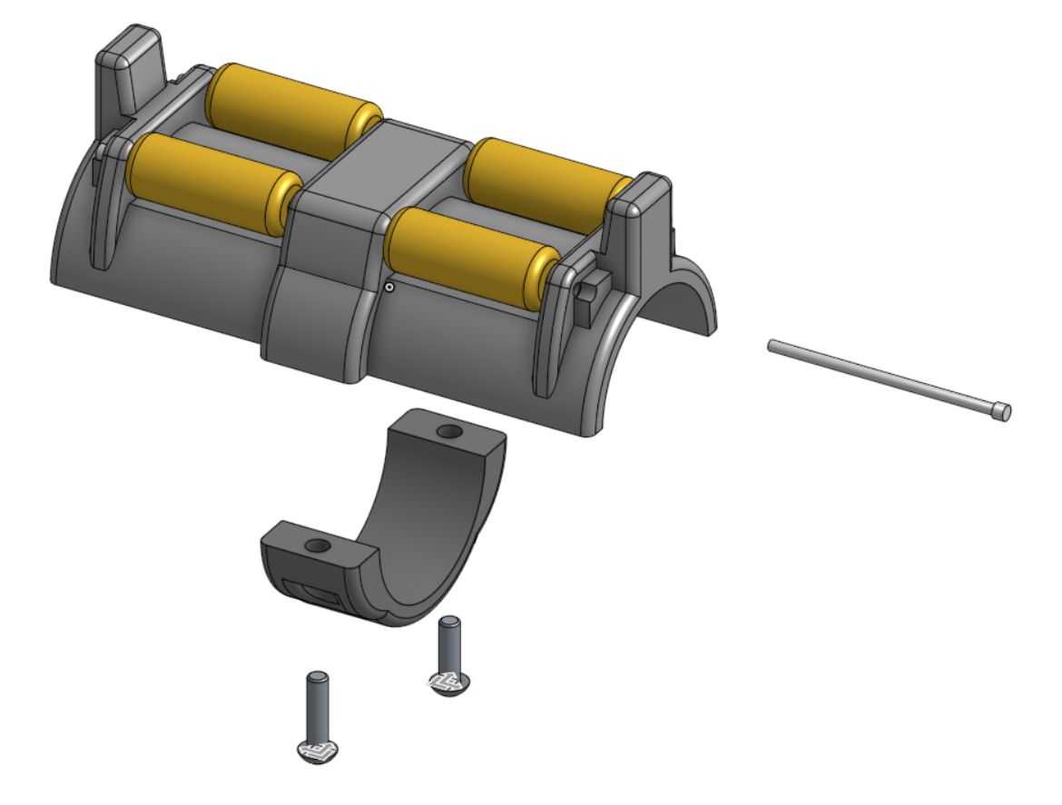Creality Spool Rollers using nails for axles by DoctorStrobe Download