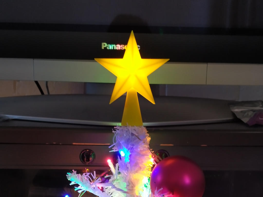 Desktop Christmas Tree Star Topper with hole for light by Gael Lafond