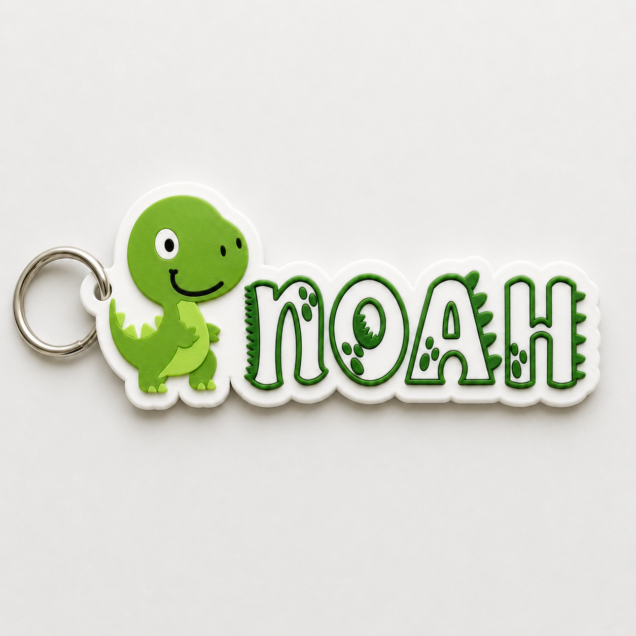 Noah's dino name tag