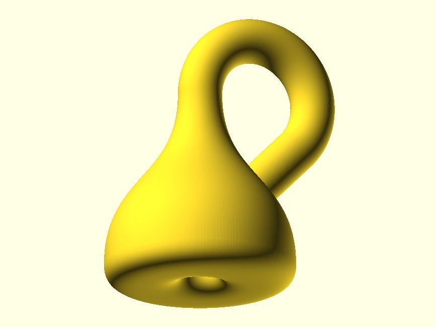 Miniatura 5 do modelo 3D Customisable Klein bottle (OpenSCAD)