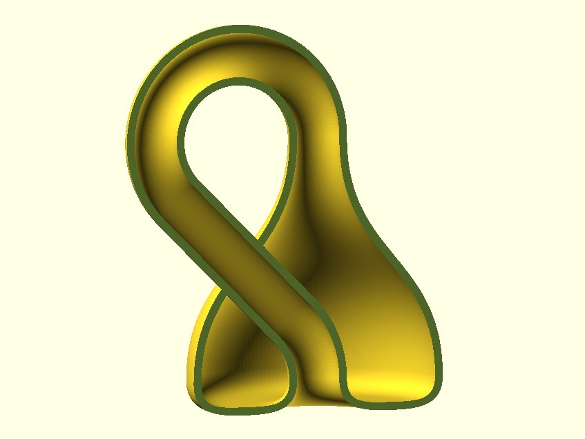 Miniatura 6 do modelo 3D Customisable Klein bottle (OpenSCAD)