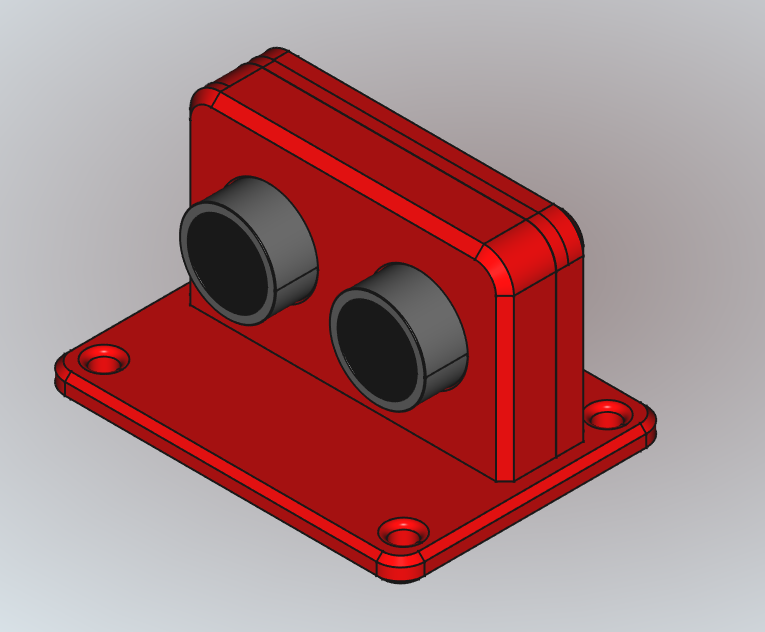 HC-SR04 wallmount - casted