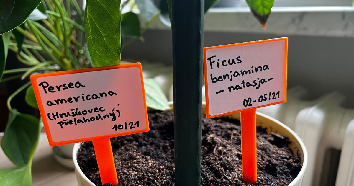 Simple plant label holder by Judzi Download free STL model