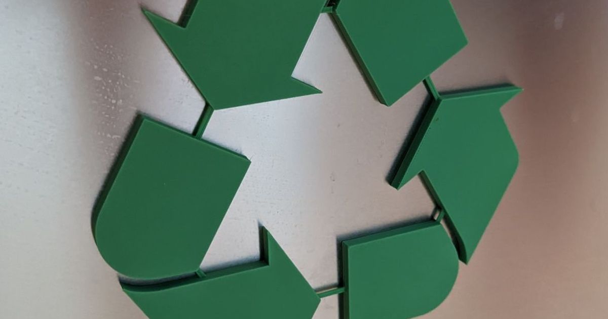 Magnetic Flexible Recycling Symbol By Oak Download Free Stl Model