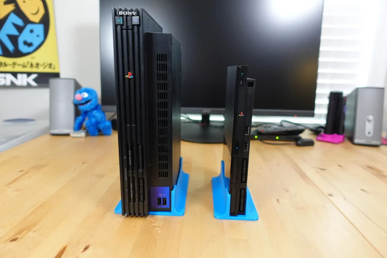 Playstation 2 Fat and Slim Vertical Stands by Retro Frog