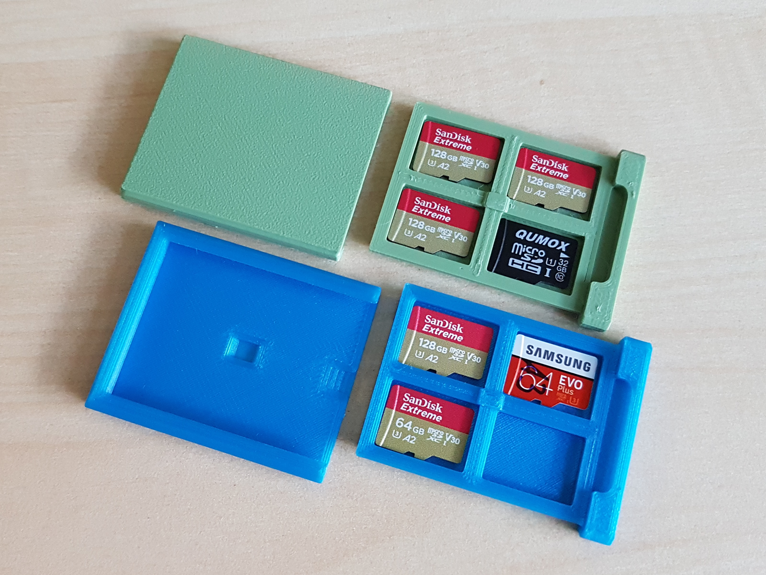Micro SD card carrier - ultra compact, snap-fit