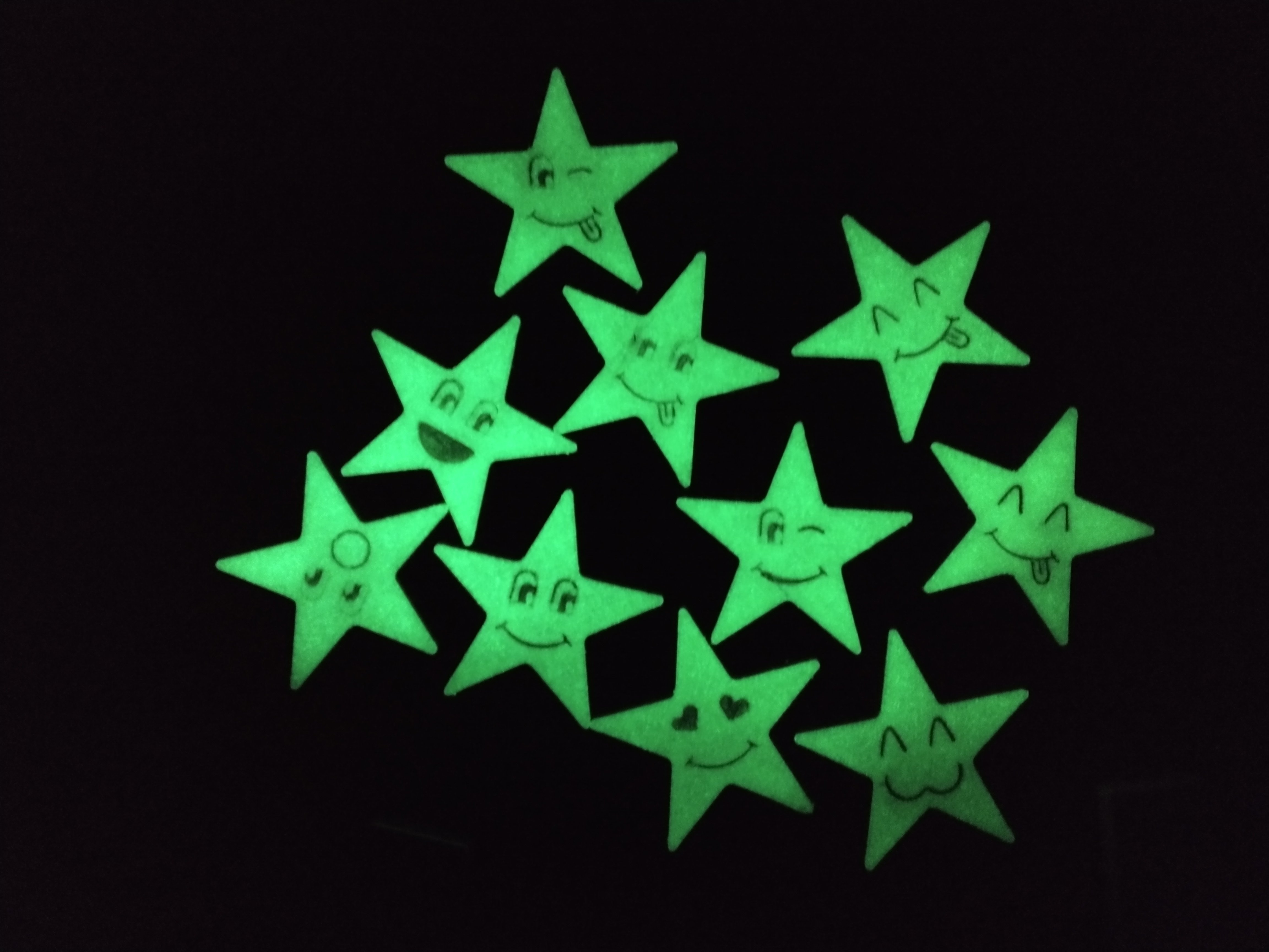 Luminescent stars glow in the dark Luminescent stickers Stars