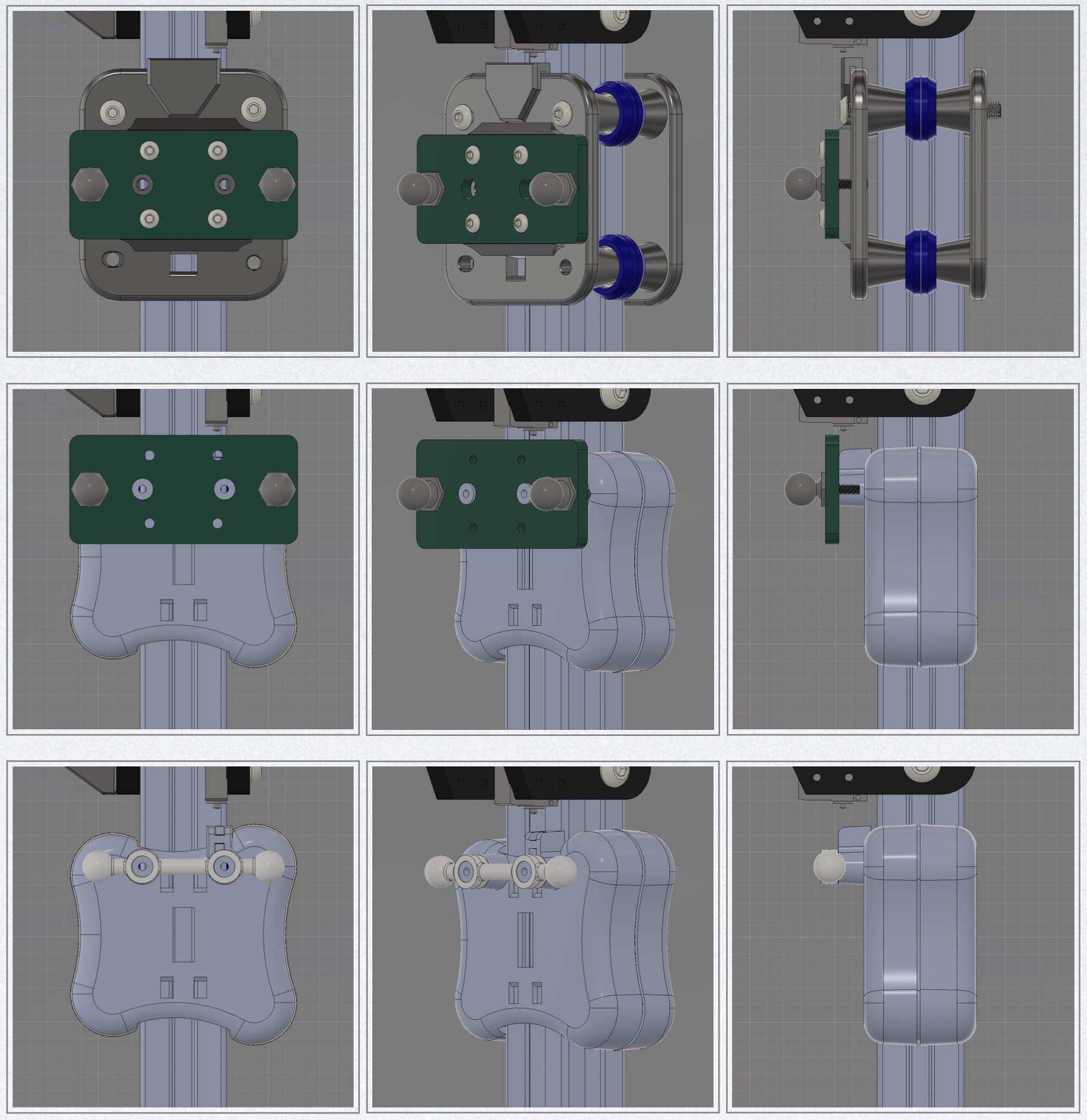 Rigid Carriages for Rostock Max V2 by treyd Download free STL model