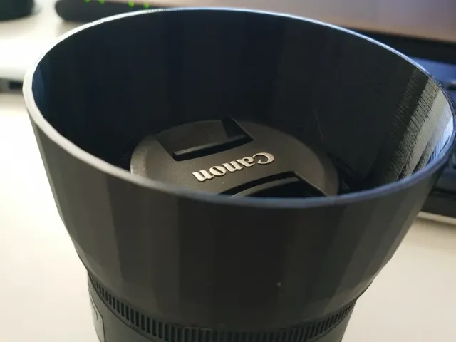 Canon 50mm f1.8 STM lens hood - no support
