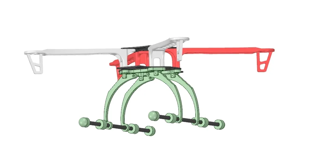 Shock absorbing F450 landing gear by Wojtek Download free STL