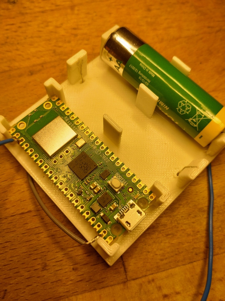 Holder for Raspberry Pi Pico + two AA batteries by hn3000 | Download ...