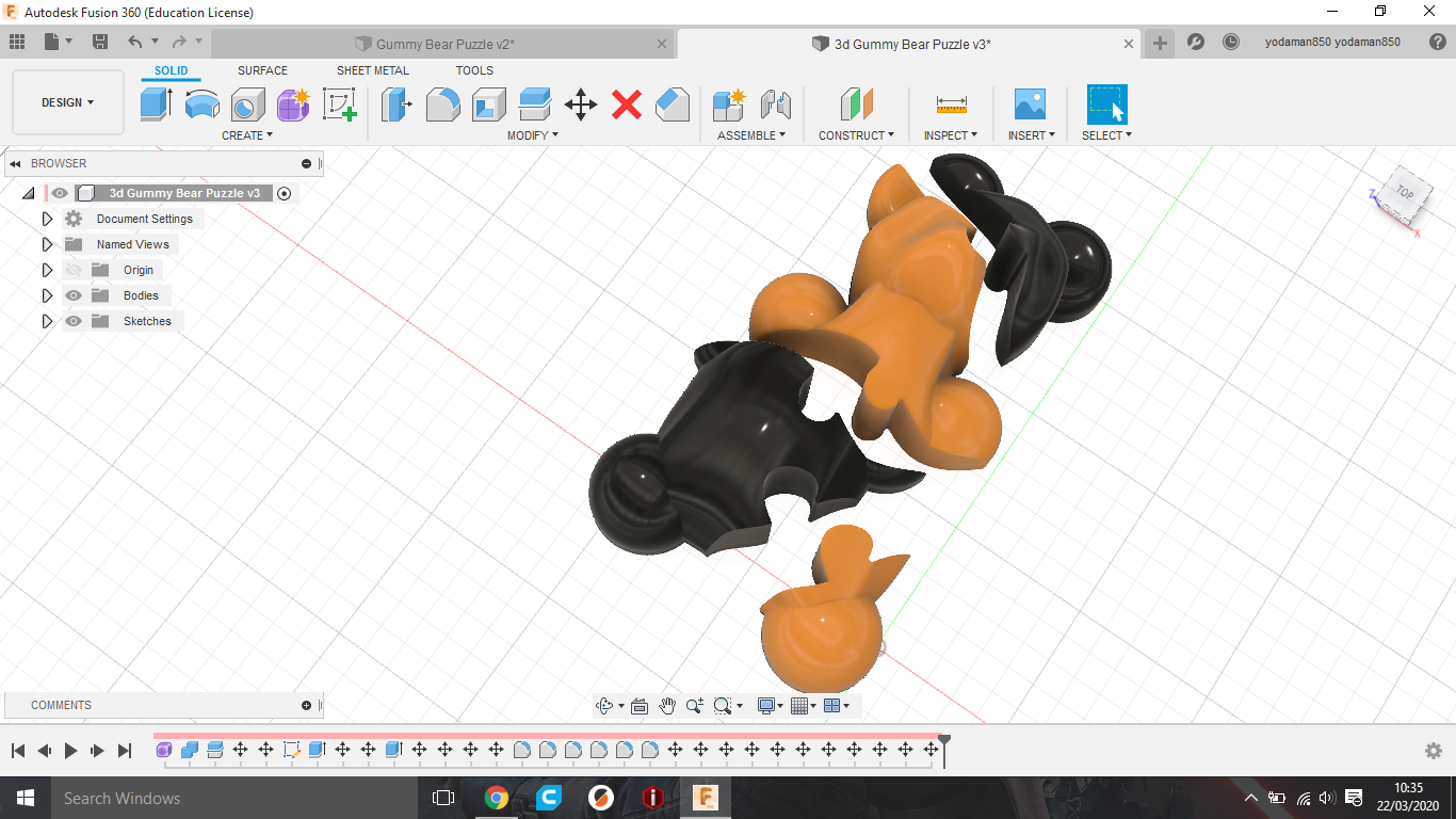 easy Gummy Bear Puzzle by Zac Smith Download free STL model