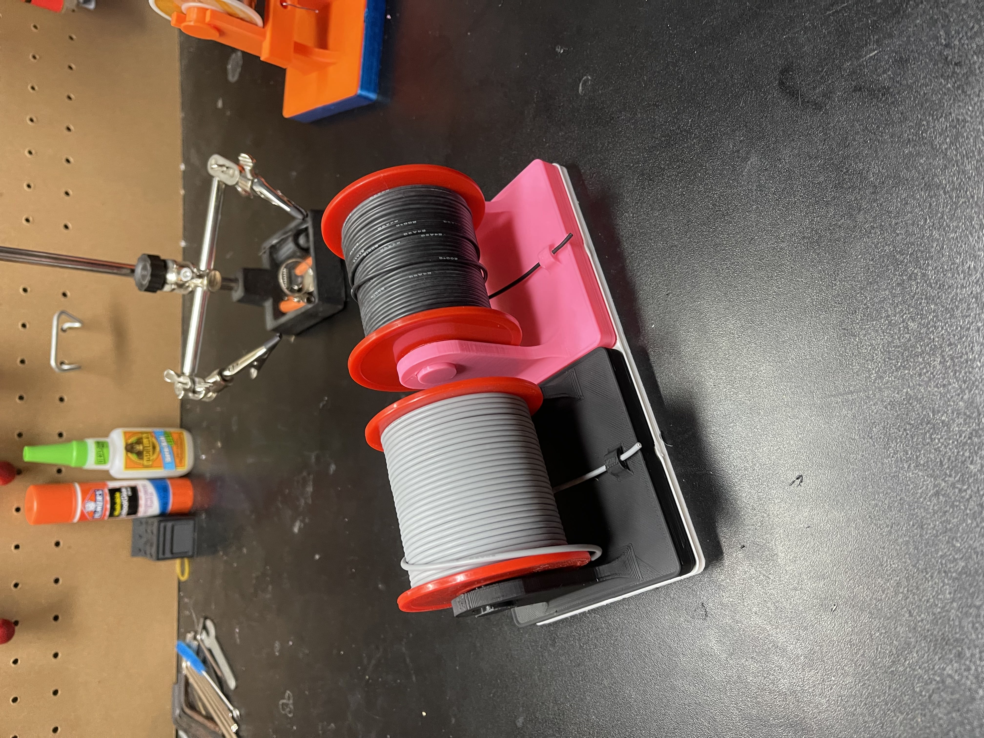 Gridfinity Wire Spool Holder for Larger Gauge Wire by Anthony