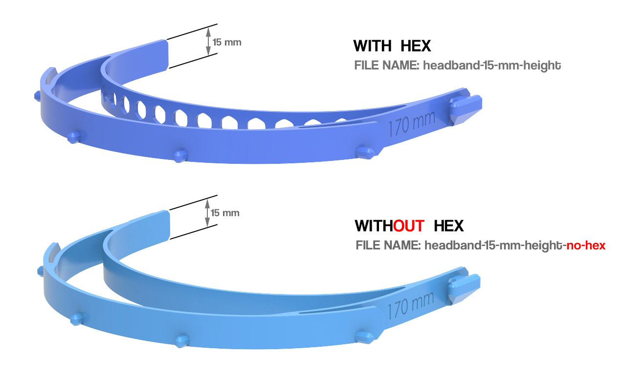 Headband for Protective Face Shield (RC2 type)