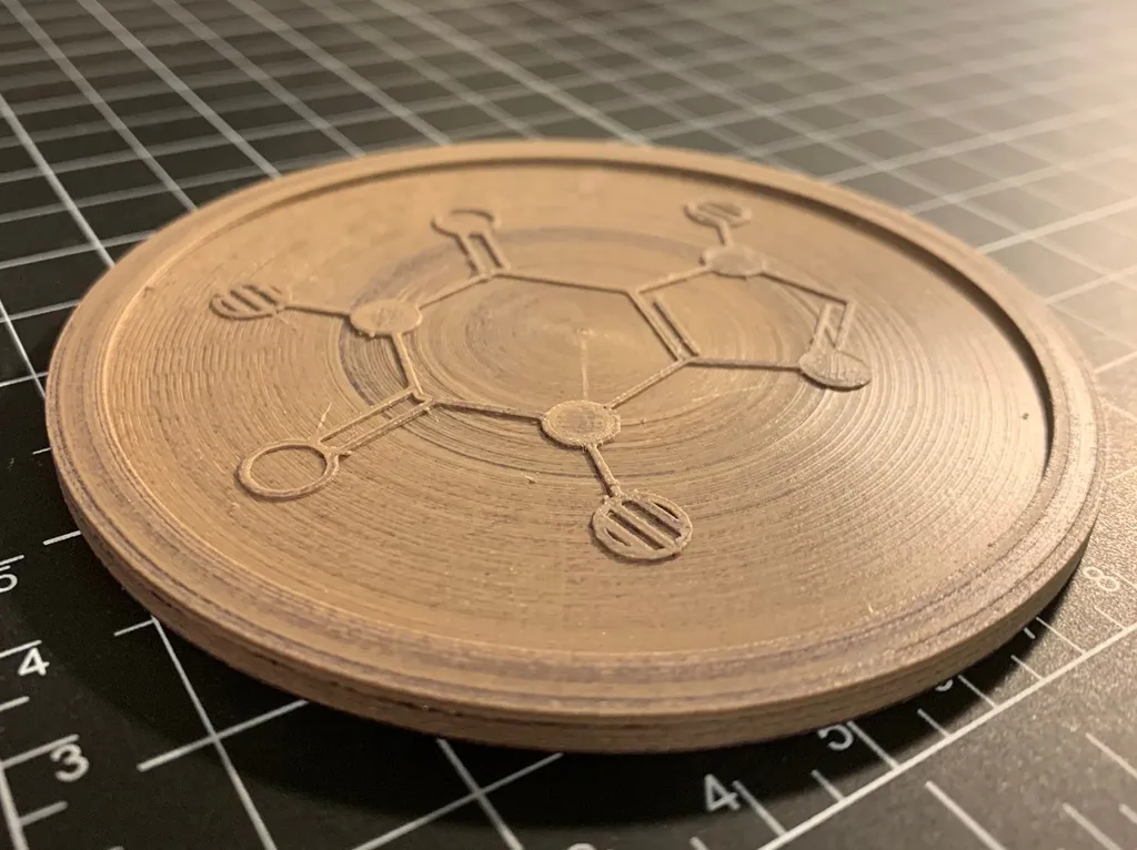 Caffeine Molecule Coaster by ParametricFab | Download free STL model ...