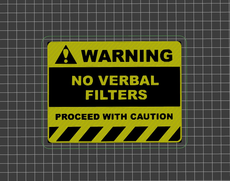 Caution: no verbal filters - wall plate