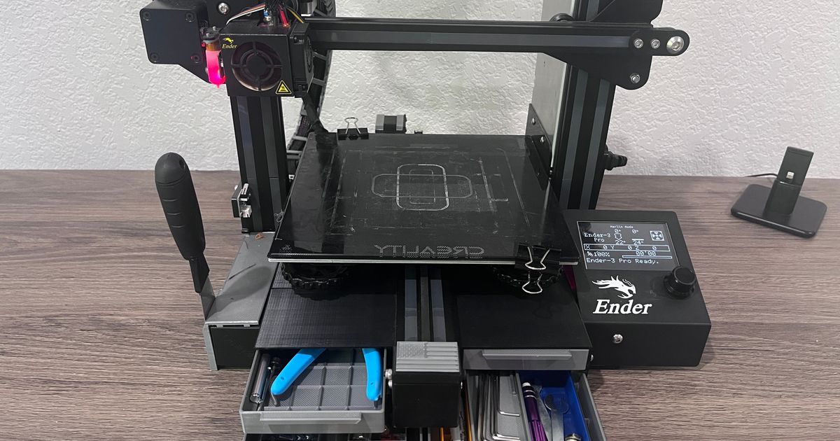 Ender 3 Pro Double Drawers - Customizable Assortment Drawers - Update ...