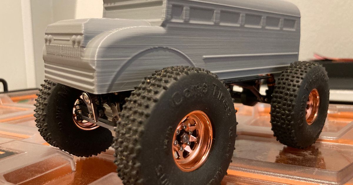 SCX24 1/24 Scale RC Body Bus Design by MuddledRemarks Download free