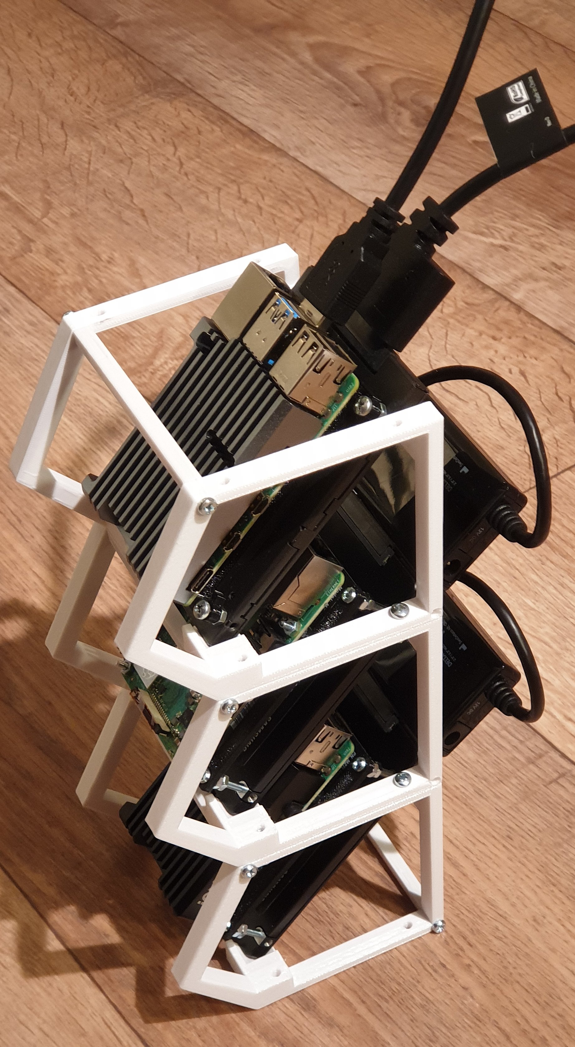 Raspberry Pi 2.5" SSD Tilted Stack Modular Tower