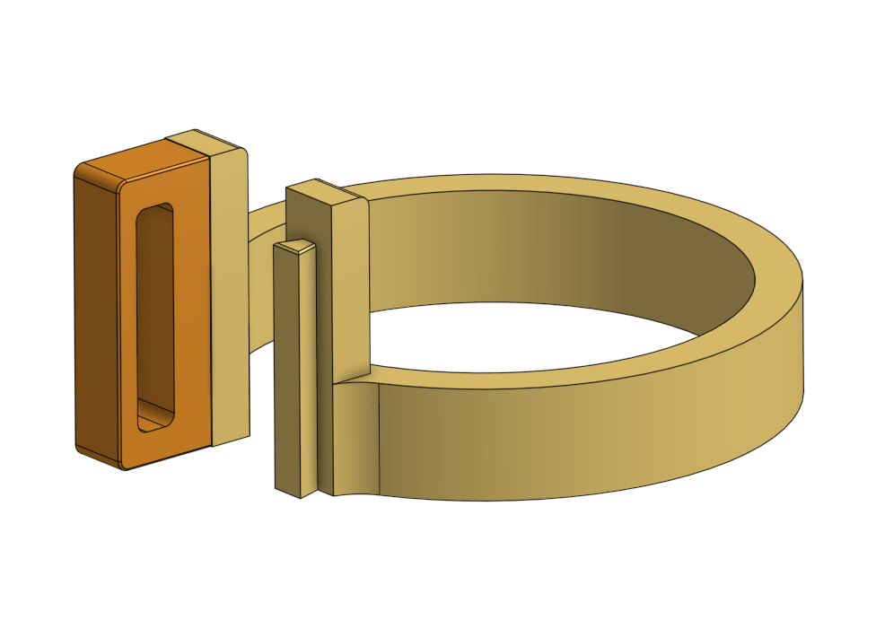 Clamp with eyelet for a strap by Download free STL model