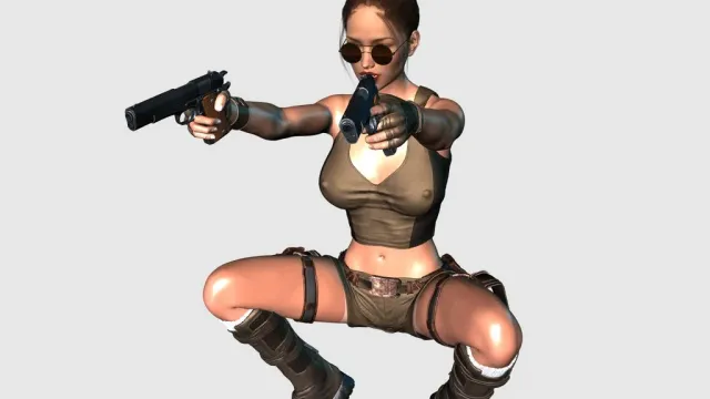 Lara Croft in action