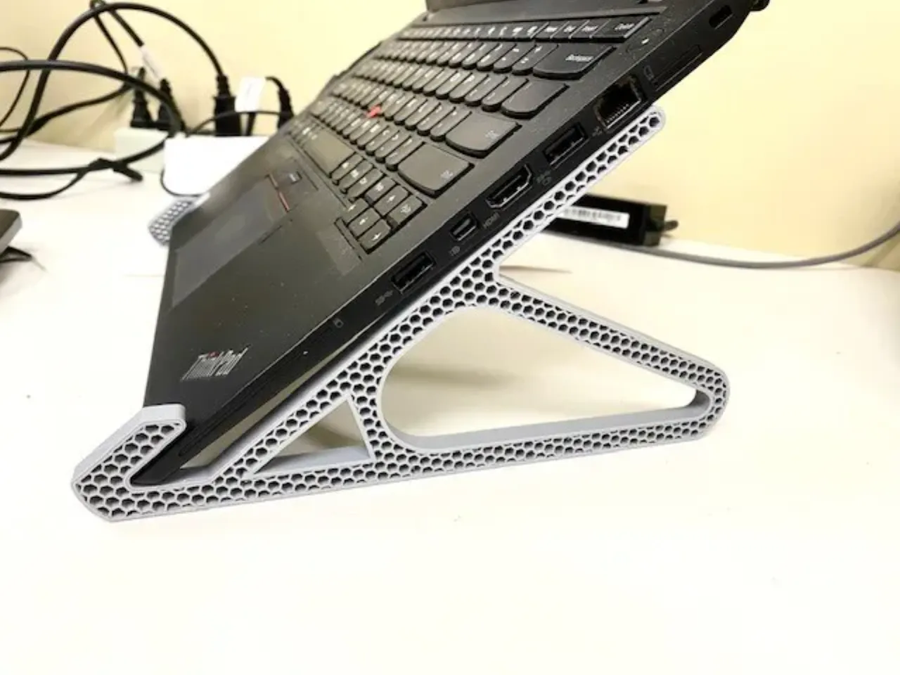 UPDATE: Angled Laptop Stand / Exended Support by BurgessG, Download free  STL model