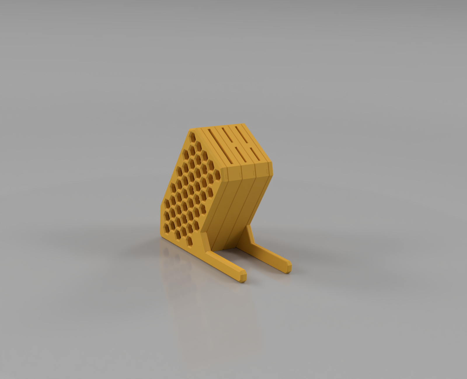 Miniatura 2 do modelo 3D Modular Knife Holder with Hexagonal Pattern