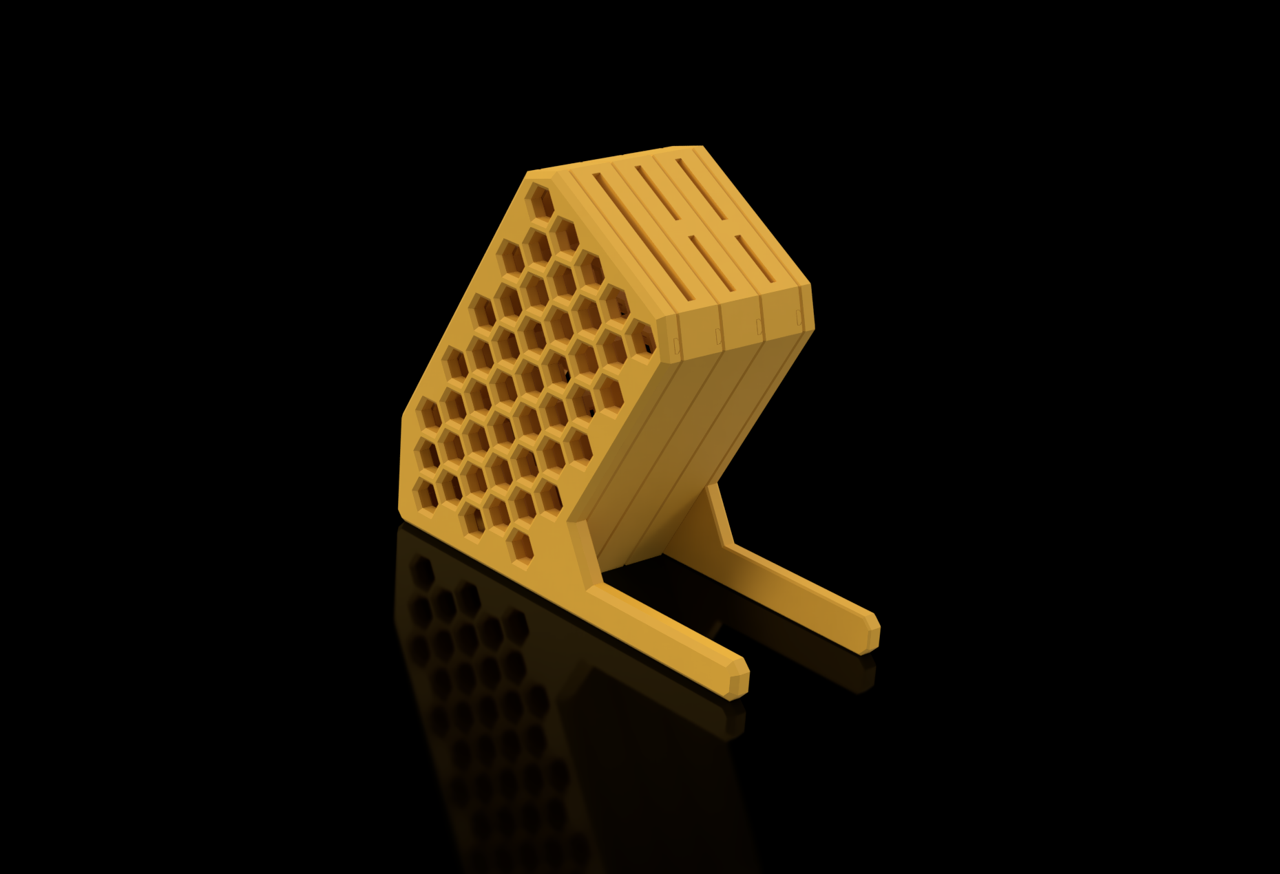 Modular Knife Holder with Hexagonal Pattern