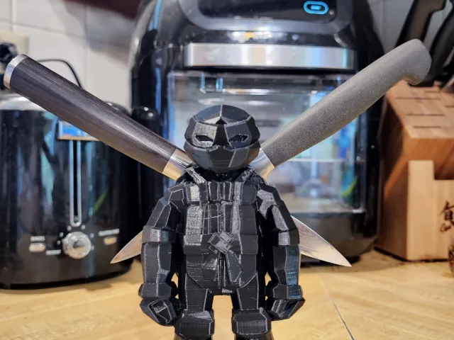 Low-poly Ninja Turtle knife holder