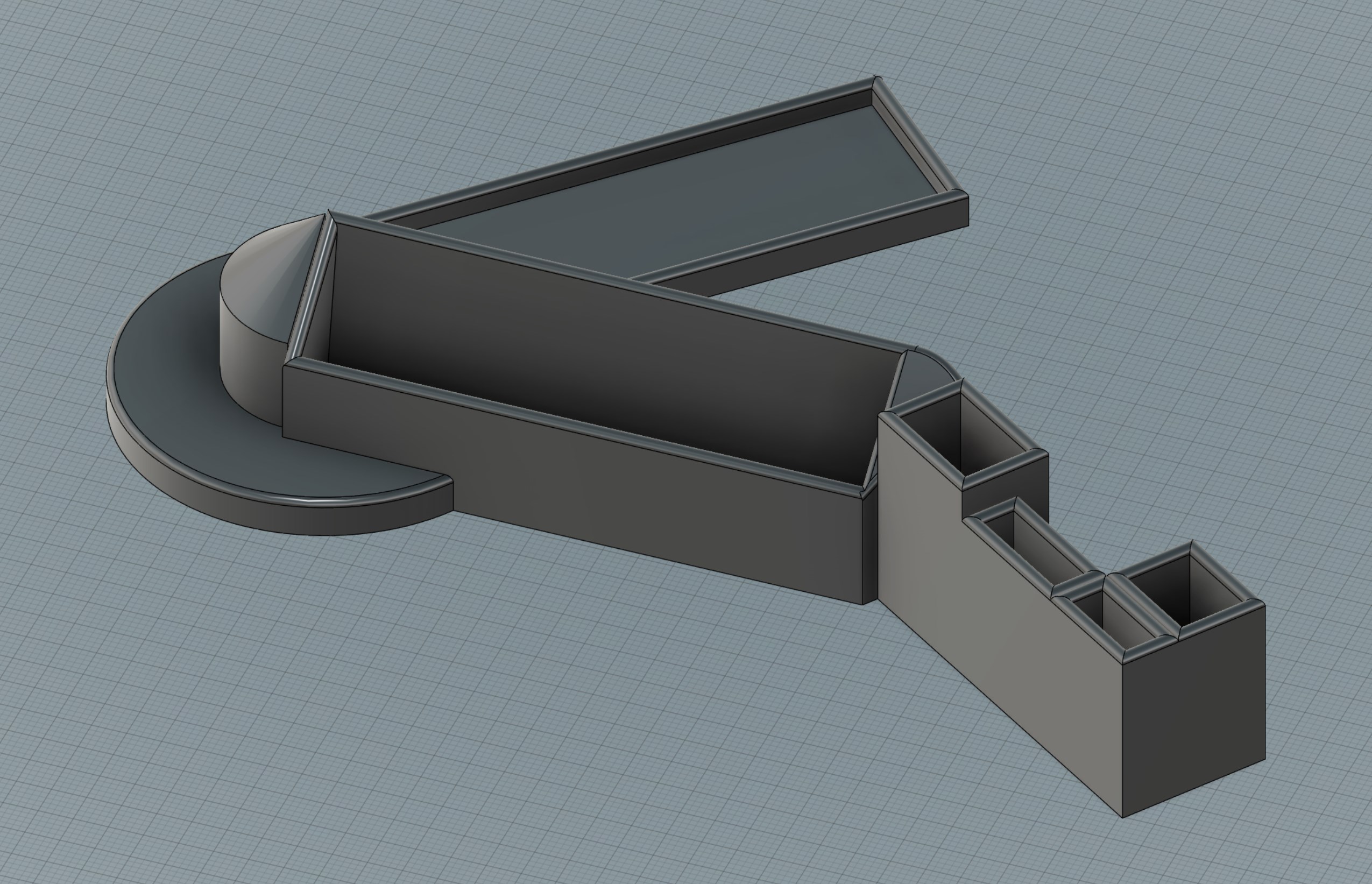 Desk organiser with phone stand