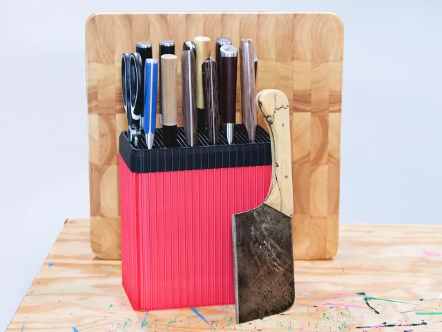 XL universal knife block - condensed knife slots (vase mode)