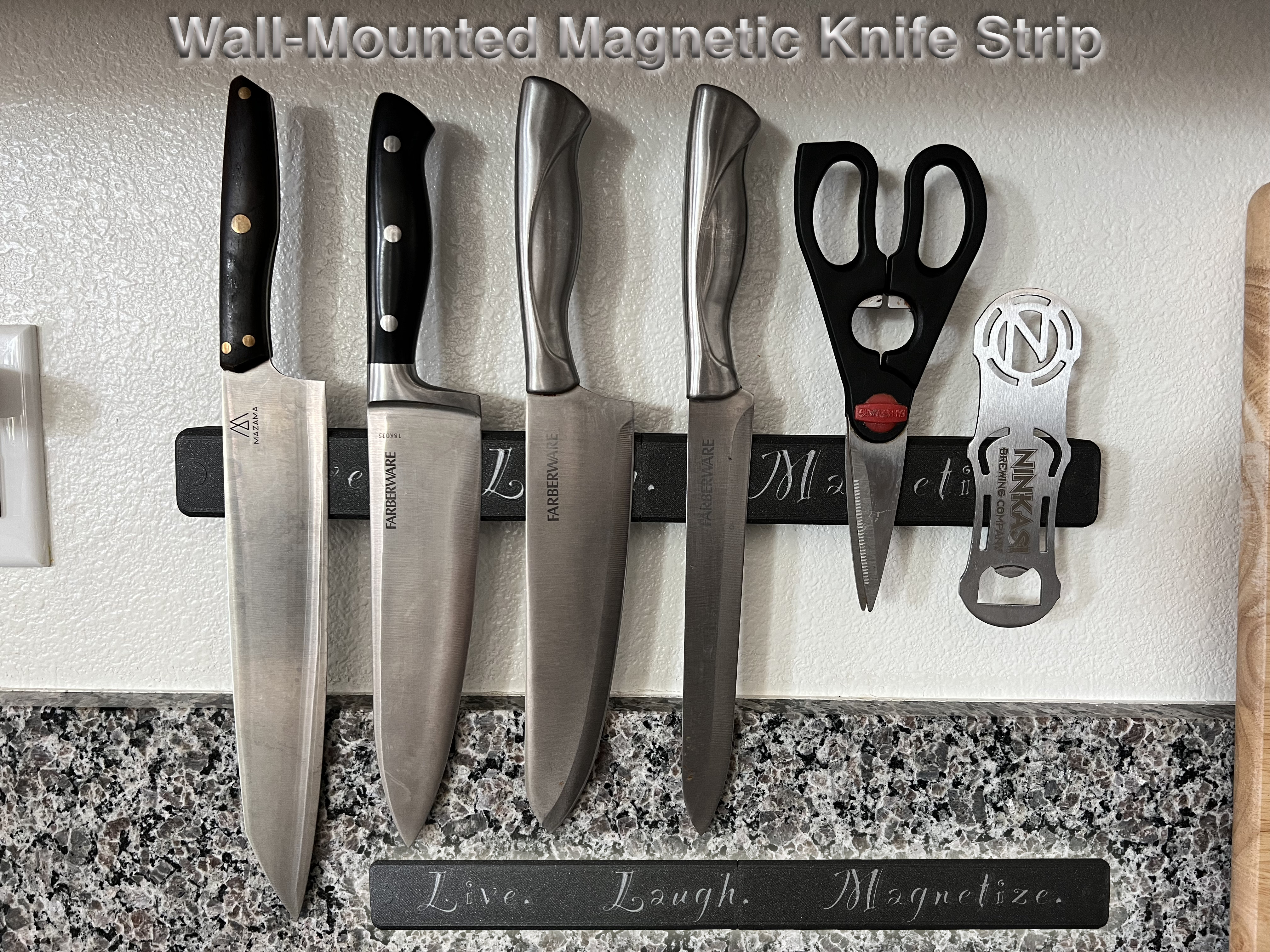 Wall-Mounted Magnetic Knife Strip — Home Decor Spoof